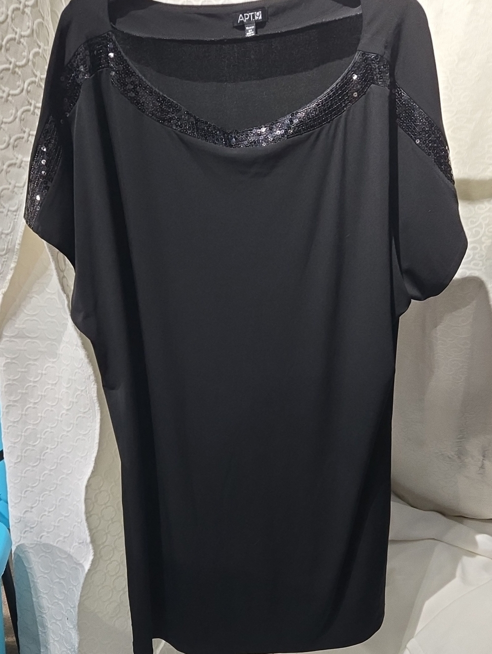 Apt. 9 Black Sequin-Trim Midi Dress